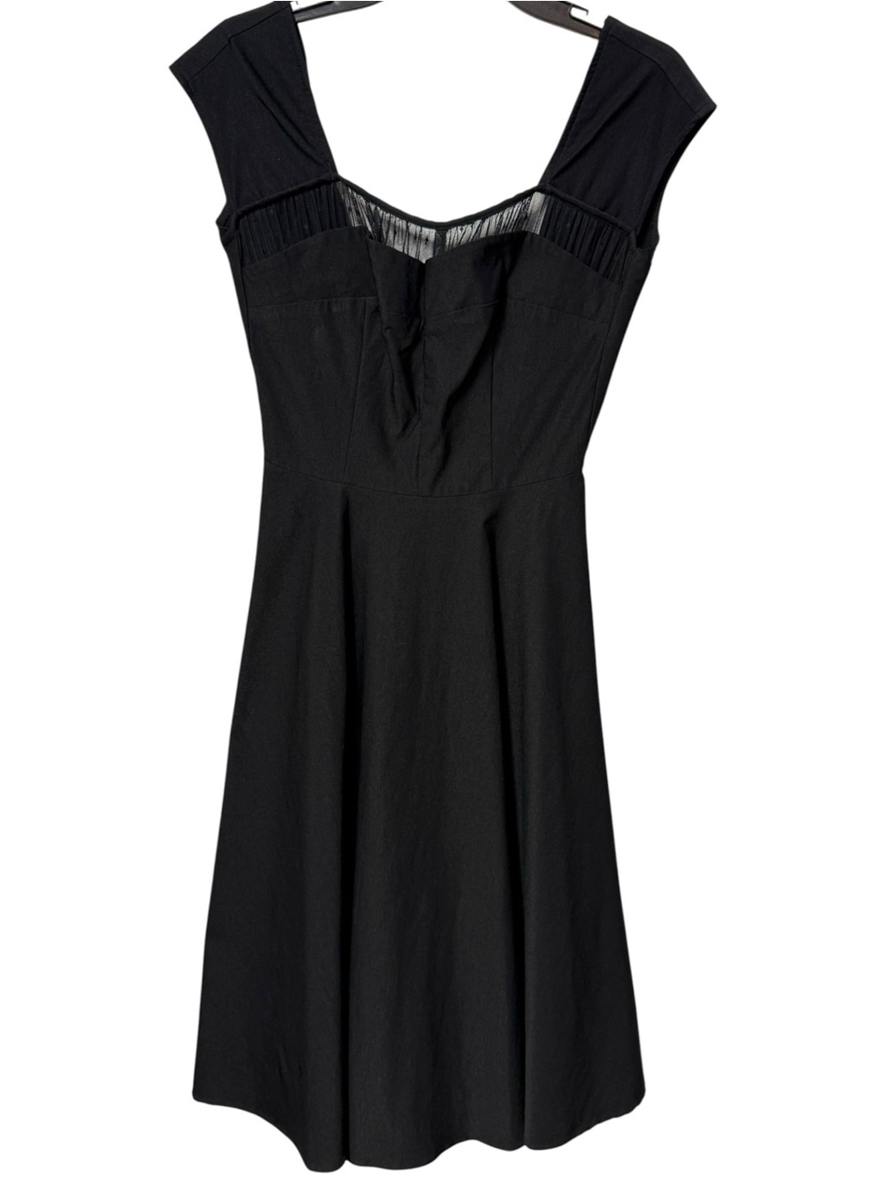 Stop Staring Retro Style Black Swing Dress Sz M